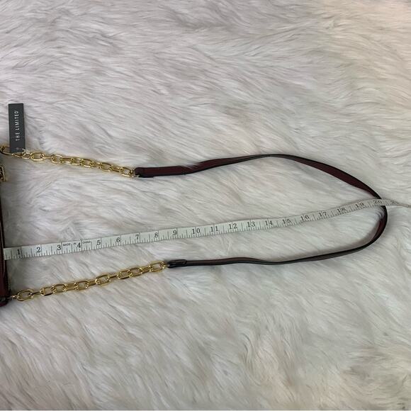 NWT The Limited Maroon Snakeskin Purse with Gold Hardware - Picture 9 of 10